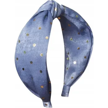 Čelenka Rockahula Kids čelenka do vlasů pro dívky Zlatá tečkovaná čelenka Modrá