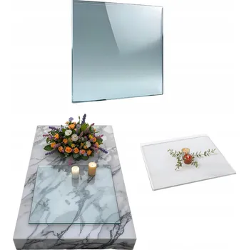 Obraz SKLENĚNÝ PRŮHLEDNÝ PODSTAVEC NA SVÍČKY KVĚTINY 40x40 Z TVRZENÉHO SKLA