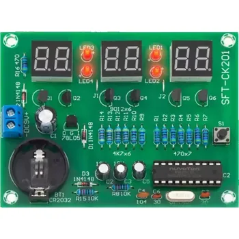 Hodiny Digitální 6místné hodiny na jednom čipu 51 DIY Kit