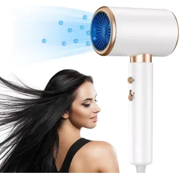 Fén Fén na vlasy hotelový nástěnný lehký s držákem silný 2000W bílý