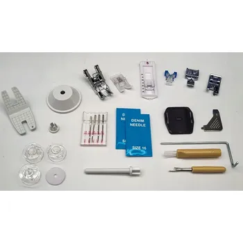 ŠICÍ STROJ PRO DOMÁCNOST VERITAS POWER STITCH JEANS 17 STEHŮ + CÍVKY