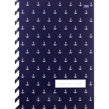 Sešit A4 s mřížkou, tvrdé lakované desky, velký sešit A4 Interdruk, 80 listů