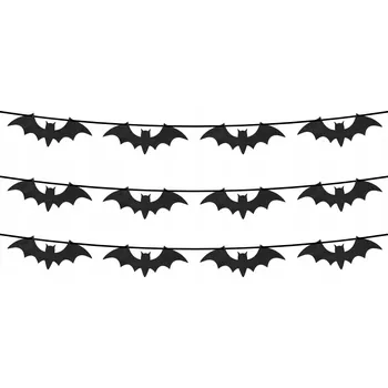 Party dekorace Girlanda Dekorace Halloween Netopýři závěsní 500 cm 12 kusů DIY Congee