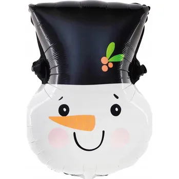 Balónek Fóliový balónek SNĚHULÁK Vánoce Zima 61x45cm