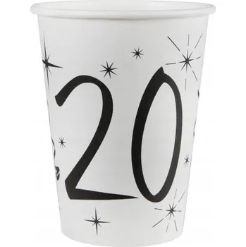 Party nádobí Kelímky na dvacáté narozeniny, 20tka, 10 ks