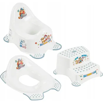 WC sedátko Dvoustupňová Plošina + záchodové sedátko + nočník - SADA Tlapková patrola