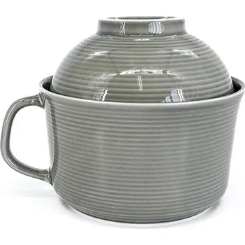 Clay Set hrnek s miskou Deux, šedý
