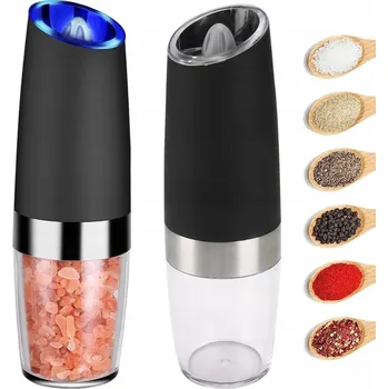 Kuchyňský mlýnek Elektrický mlýnek Bedee GRAVITY ELECTRIC SALT & PEPPER MILL černý