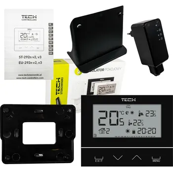 Termostat Regulátor pokojové teploty TECH ST-292v2 černý