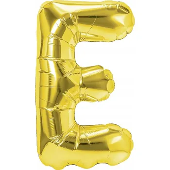 Balónek Fóliový balónek PartyPal písmeno E, 40 cm, zlatý