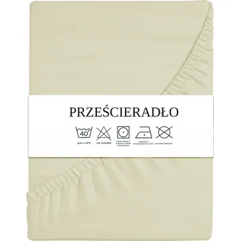 Prostěradlo PROSTĚRADLO S GUMOU COMFORT BAVLNĚNÝ SATÉN 200X220+25CM KRÉMOVÁ BARVA