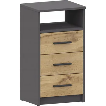 Komoda Komoda skříňka 3SO grafit-wotan antracit 40 cm zásuvky komoda regál UFC