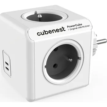 rozbočovací zásuvka Cubenest PowerCube Original USB C+C PD 35 W šedá