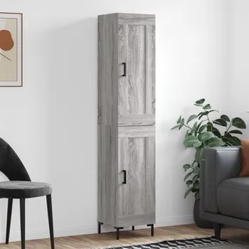 Příborník do zásuvky zahrada-XL Skříň highboard šedá sonoma 34,5 x 34 x 180 cm kompozitní dřevo 3200455