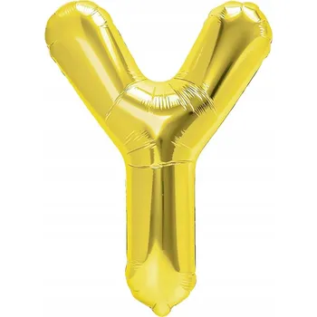 Balónek Fóliový balónek písmeno "Y" zlatý 40 cm