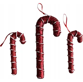 Vánoční dekorace VÁNOČNÍ OZDOBY NA STROMEČEK TYČINKY 3 KUSY