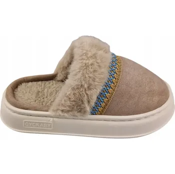 Dámské pantofle Dámské nadýchané domácí Pantofle , pohodlné a teplé, Filippo béžové, světlé, vel. 40-41