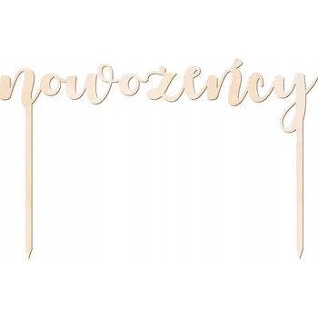 Jedlá dekorace na dort Zápich do dortu hnědá