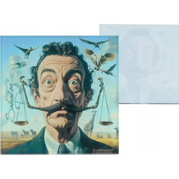 Obraz Carmani, skleněná podložka cca 11,5x11,5 cm, inspirovaná malířstvím DALI