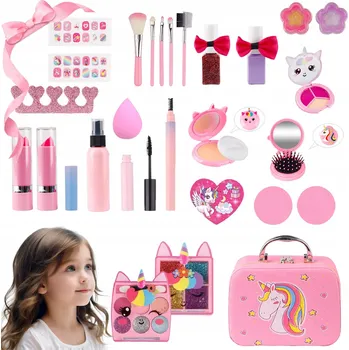 dětské šminky a malovátka SADA NA MALOVÁNÍ NEHTŮ KOSMETIKA V KUFRÍKU PRO DĚTI DÍVKY