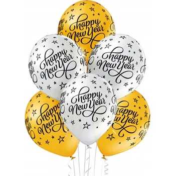 Balónek Balónky Belbal Šťastný Nový Rok 6 kusů
