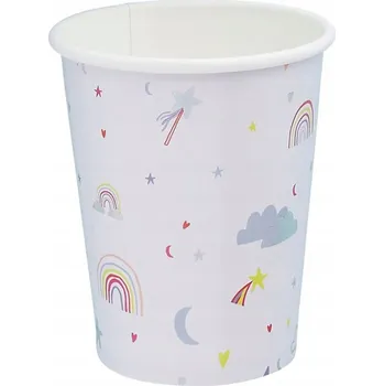Jednorázové nádobí Kelímky Kouzelný svět duhy 8 ks 250 ml