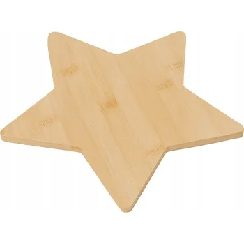 Servírovací tác bambusové prkénko vánoční motiv hvězda stromeček 1 Ks