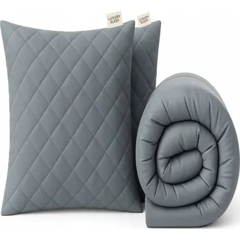 Polštář Sada šedá přikrývka 160x200 + 2x polštář 70x80 antialergická Česká výroba