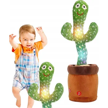 Hračka pro nejmenší TANČÍCÍ KAKTUS ZPÍVAJÍCÍ MLUVÍCÍ INTERAKTIVNÍ HRAČKA PRO DĚTI