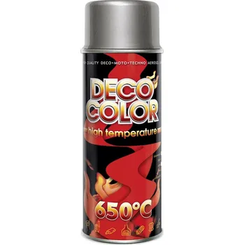 Barva ve spreji Deco Color Termo lak na výfuky 650 st. 400 ml stříbrný