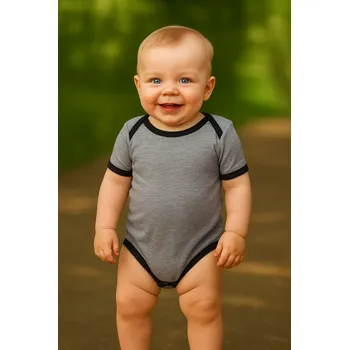 FARMERS® Dětské bambusové body Barva: tmavě šedý melír, Velikost: 98