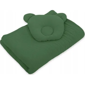 Polštář Přikrývka s výplní a profilovaný polštář Medvídek MUŠELÍN - sada 2 ks - zi