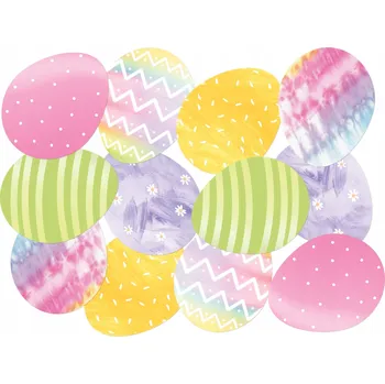 Velikonoční dekorace Vystřihované dekorace Velikonoční vajíčka na Velikonoce 12 ks