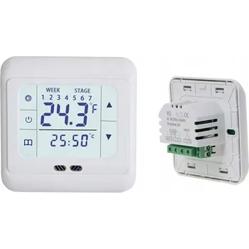 Termostat Digitální termostat s dotykovou obrazovkou, pokojový termostat pro podlahové topení