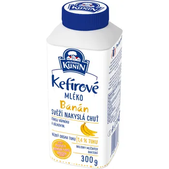 CZ distribuce MLÉKÁRNA KUNÍN Mléko kefírové banán chlaz. 300 g