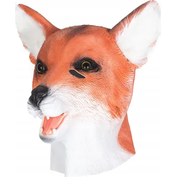 Karnevalová maska Korbi Profesionální maska lišky z latexu, hlava lišky