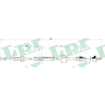 Spojkové lanko Tažné lanko pro ovládání spojky LPR C0455C