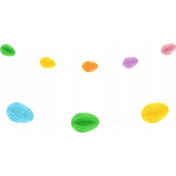 Girlanda Papírová Barevná Vajíčka Velikonoční Kraslice Banner 300cm
