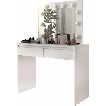 Toaletní stolek Toaletní Stolek Goodhome bílý 90 x 130 x 50 cm