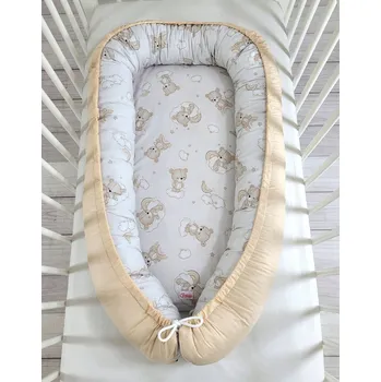 Zavinovačka Oboustranné hnízdečko pro miminko, ohrádka zavinovačka Premium BOBONO - rainbow beige bea