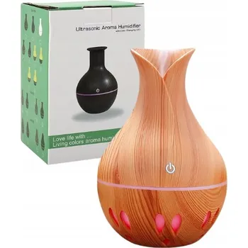 Aroma difuzér DIFUZÉR 130ML ULTRASONICKÝ ZVLHČOVAČ VZDUCHU A AROMATERAPIE S LED