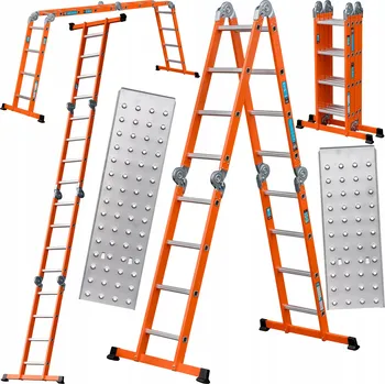 Žebřík Hliníkový Žebřík Dooc 1 x 16 do 150 kg