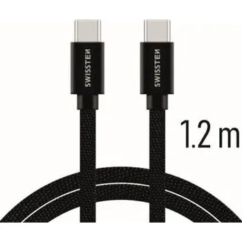 Datový kabel Kabel Swissten USB-C - USB-C 1,2 m černý