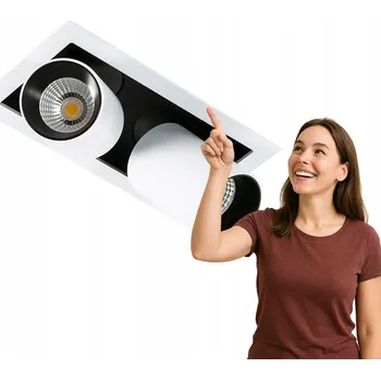 Kulaté bodové svítidlo Italux bílé, černé