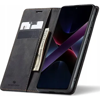 Pouzdro na mobilní telefon Flipové pouzdro Spacecase pro POCO X7 Pro, černé
