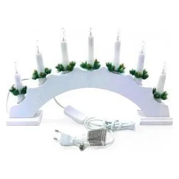 Senzanakupy oblouk bílý, 7 žárovek - do zásuvky