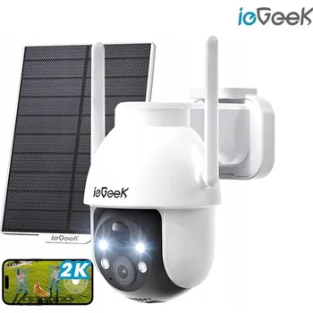 IP kamera WIFI IP SMART SOLÁRNÍ KAMERA VENKOVNÍ OTOČNÁ 3MPX 2K ZOOM 5200MAH ALARM