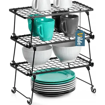 police 3x Kuchyňská POLICE kovová pomocná na desku regál do skříňky stojan organizér