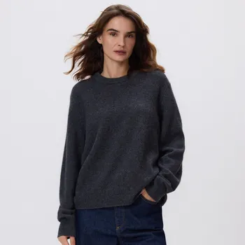 Dámský svetr Reserved - Svetr s&nbsp;vysokým podílem vlny a&nbsp;příměsí kašmíru - tmavě šedá - 155GS-90M - 155GS-90M-S