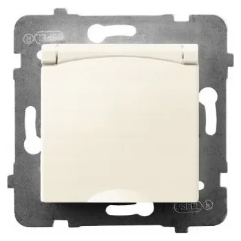 Elektrická zásuvka Elektrická Zásuvka hermetická Ospel béžová